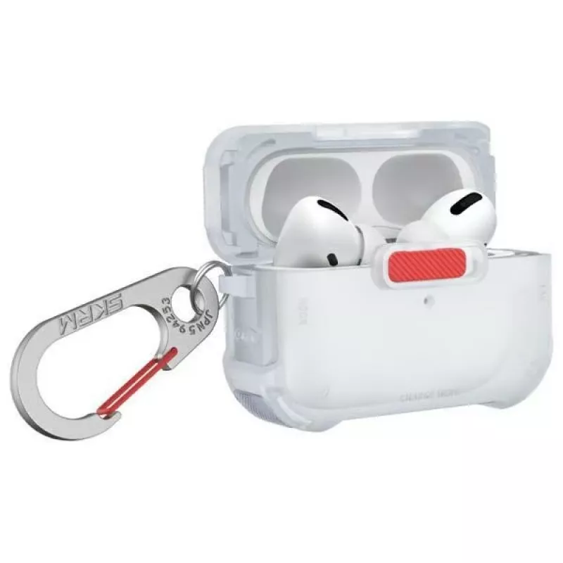 Skinarma Mecha Custodia per AirPods Pro 2, Frost Translucent