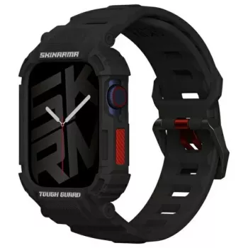 SKINARMA Mecha 2-in-1 cinturino e case per Apple Watch 45/44mm nero