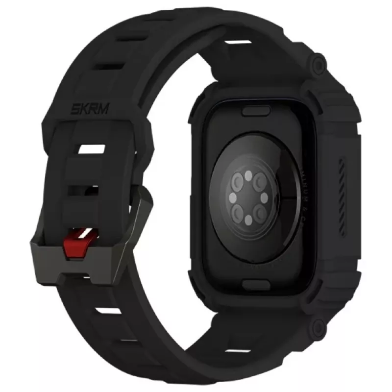 SKINARMA Mecha 2-in-1 cinturino e case per Apple Watch 45/44mm nero