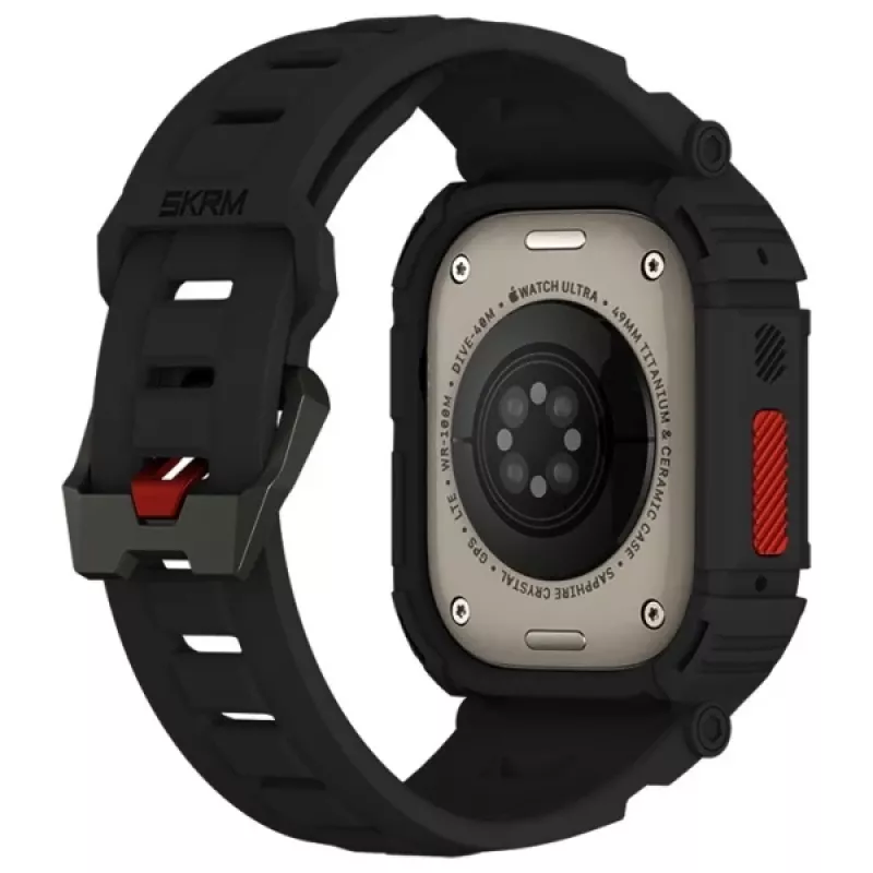Skinarma Mecha Custodia e cinturino 2in1 per Apple Watch Ultra 49mm - Nero
