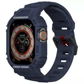 SKINARMA Mecha Custodia 2-in-1 con cinturino per Apple Watch Ultra 49mm Blu navy
