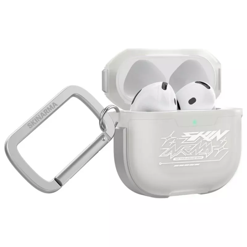 Skinarma Kinzoku Case per AirPods 4, Frost