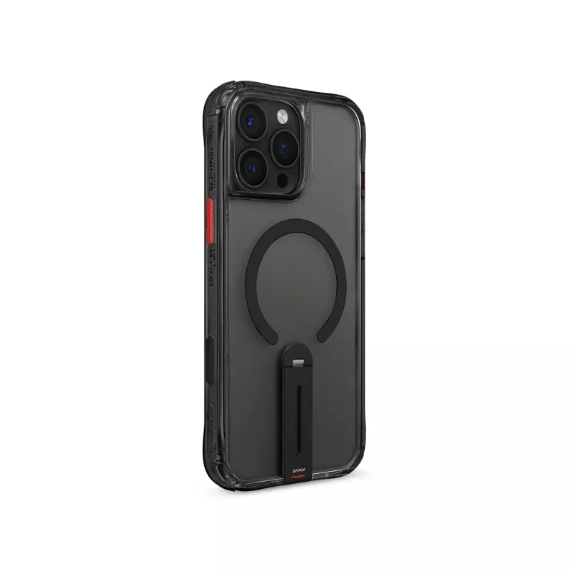 Skinarma Helix Case con ricarica magnetica e supporto rotante 360° per iPhone 16 Pro nero