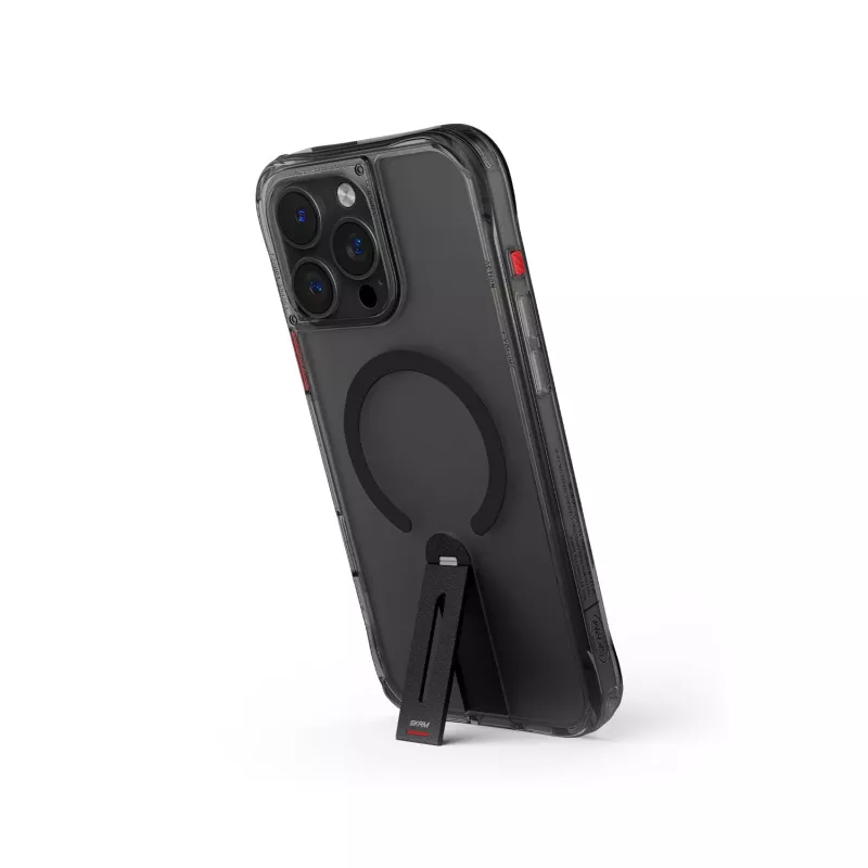 Skinarma Helix Case con ricarica magnetica e supporto rotante 360° per iPhone 16 Pro nero