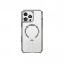 Skinarma Helix Case per iPhone 16 Pro, ricarica magnetica, supporto rotante 360°, titanio