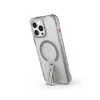 Skinarma Helix Case per iPhone 16 Pro Max, ricarica magnetica, supporto rotante 360°, titanio