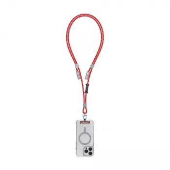 Skinarma Dyno Ve Lanyard 2-in-1 per telefono con cavo di ricarica USB-C, 30 cm, rosso