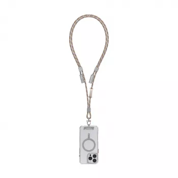 SKINARMA Dyno Ve Lanyard 2-in-1 per telefono e cavo USB-C a USB-C 80cm beige