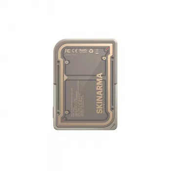 Skinarma Nexus Mecha Power Bank magnetico con kick-stand 5000mAh 20W PD USB-C MagSafe oro