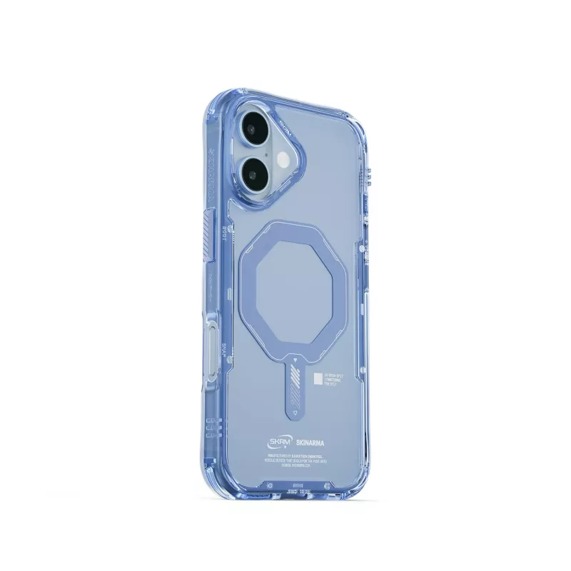 SKINARMA Saido Cover con ricarica magnetica per Apple iPhone 17 - blu
