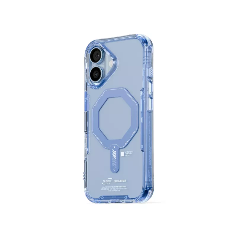 SKINARMA Saido Cover con ricarica magnetica per Apple iPhone 17 - blu