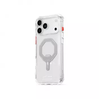 SKINARMA Saido Cover con ricarica magnetica per Apple iPhone 17 Pro, trasparente