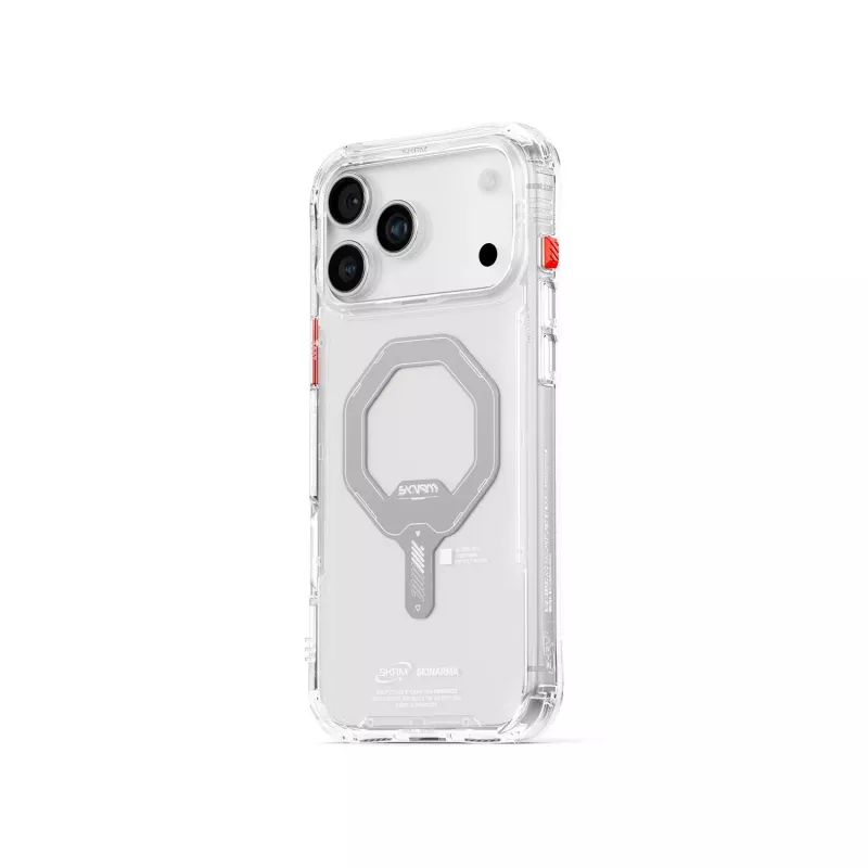 SKINARMA Saido Cover con ricarica magnetica per Apple iPhone 17 Pro, trasparente