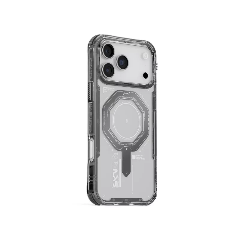 Skinarma Magma Cover per iPhone 17 Pro con ricarica magnetica Graphite