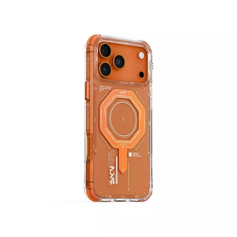 Skinarma Magma Cover con ricarica magnetica per iPhone 17 Pro Max, arancione
