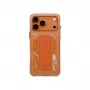 Skinarma Helio Cover per iPhone 17 Pro Max con ricarica magnetica + grip stand arancione