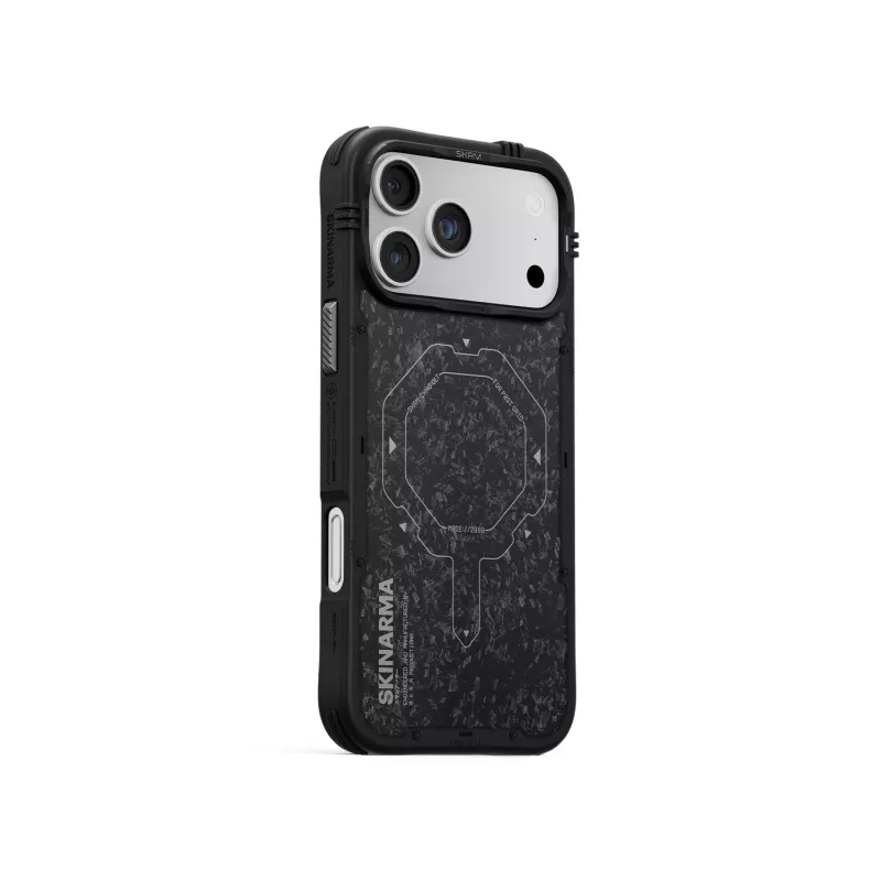 Skinarma Vektor Custodia MagSafe per iPhone 17 Pro, Nero onice
