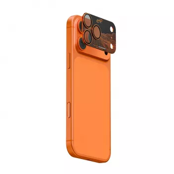 Skinarma Sonix protezione lente fotocamera in alluminio pieno per iPhone 17 Pro arancione