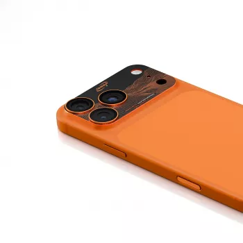 Skinarma Sonix protezione lente fotocamera in alluminio pieno per iPhone 17 Pro arancione