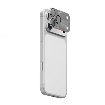 Skinarma Sonix protezione lente fotocamera in alluminio pieno per iPhone 17 Pro - argento