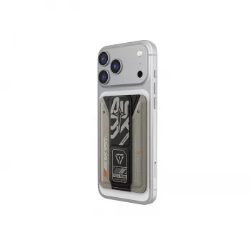 Skinarma Kado Aegis Portacarte magnetico con grip e stand Grey