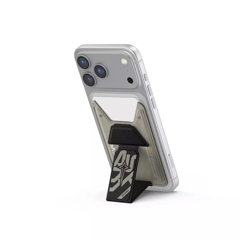 Skinarma Kado Aegis Portacarte magnetico con grip e stand Grey