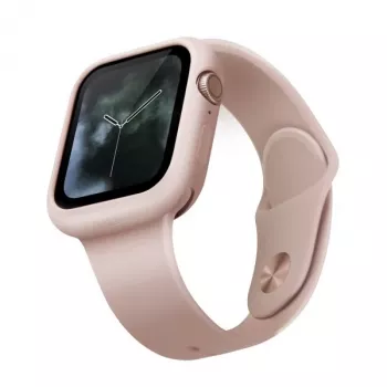 UNIQ Lino Custodia per Apple Watch Series 4/5/6/SE/SE3 44mm - Blush Pink