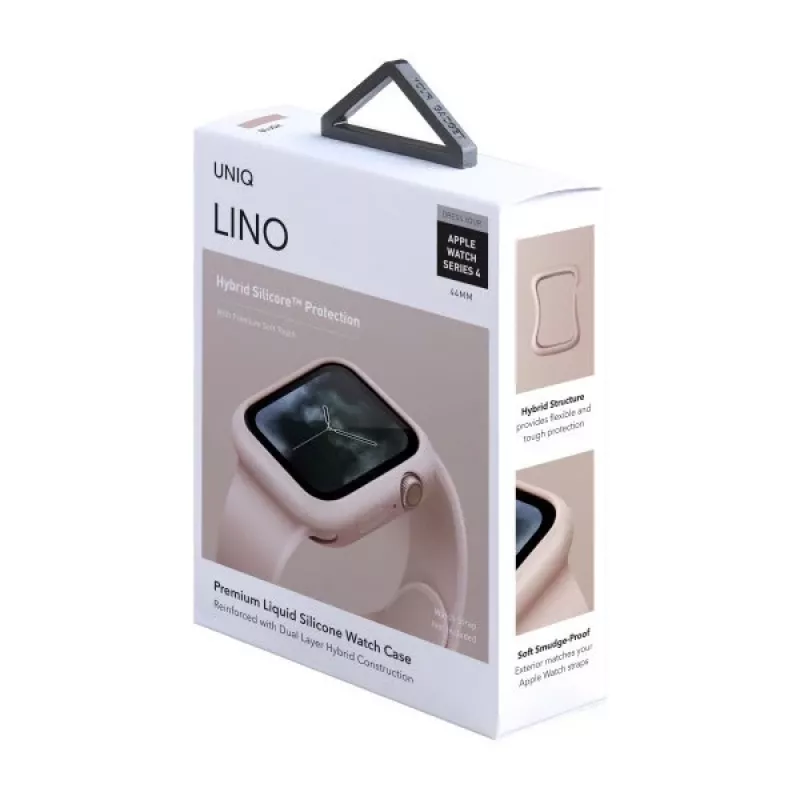 UNIQ Lino Custodia per Apple Watch Series 4/5/6/SE/SE3 44mm - Blush Pink