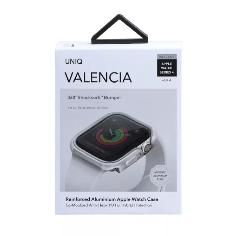 UNIQ Valencia Custodia per Apple Watch Series 4/5/6/SE/SE3 40mm - Titanium Silver