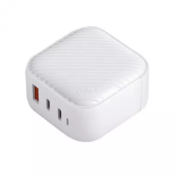 UNIQ Verge Pro Caricabatterie da parete GaN 66W USB-C Bianco nuvola