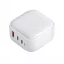 UNIQ Verge Pro Caricabatterie da parete GaN 66W USB-C Bianco nuvola
