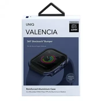 UNIQ Valencia Custodia protettiva per Apple Watch Series 4/5/6/SE/SE3 40mm - Atlantic Blue