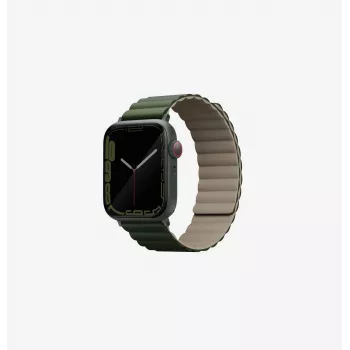 UNIQ Revix Cinturino magnetico reversibile per Apple Watch 42/44/45/49mm Green-Taupe