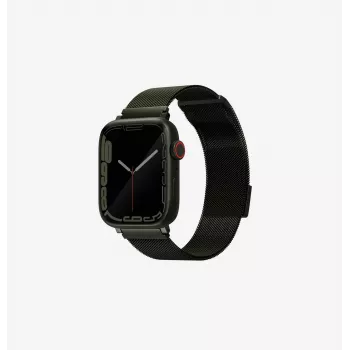 UNIQ Dante Cinturino per Apple Watch in acciaio inox Milanese Loop verde 42/44/45mm
