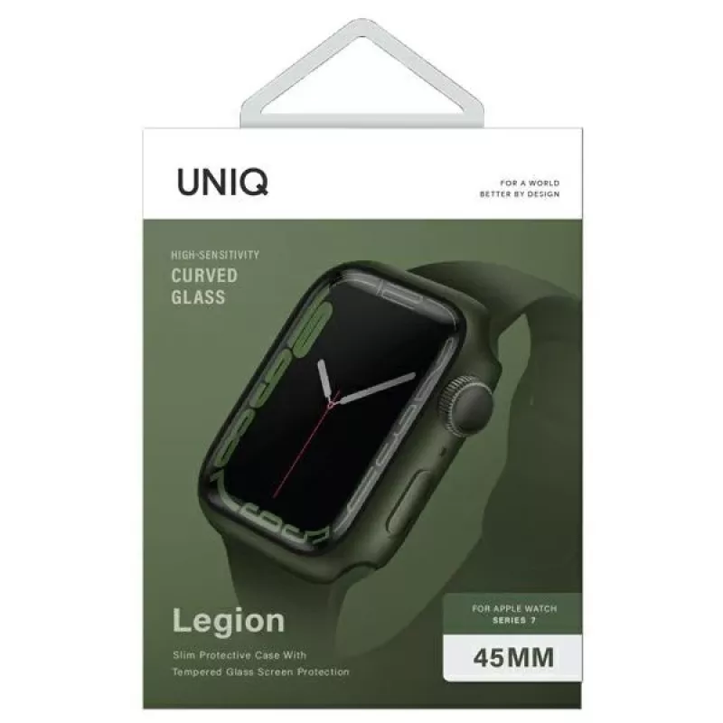 UNIQ Legion Custodia protettiva per Apple Watch Series 7/8/9 45mm - verde