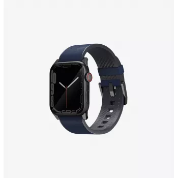 UNIQ Straden cinturino ibrido in pelle per Apple Watch 42/44/45/49mm blu