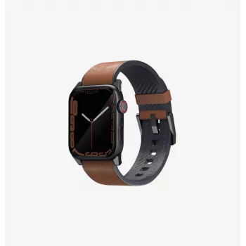 UNIQ Straden cinturino ibrido in pelle per Apple Watch 42/44/45/49mm blu