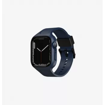 UNIQ Monos cinturino 2in1 per Apple Watch con custodia Series 4/5/6/7/8/9/SE/SE2/SE3 44/45mm blu navy