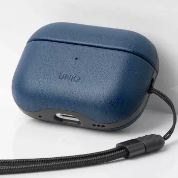 UNIQ Terra custodia per AirPods Pro 2ª gen (2022/2023) in vera pelle - Space Blue