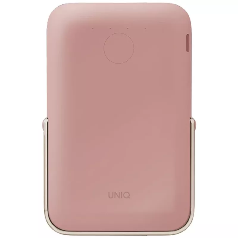 UNIQ Powerbank Hoveo 5000mAh USB-C 20W PD ricarica rapida wireless magnetica Blush Pink