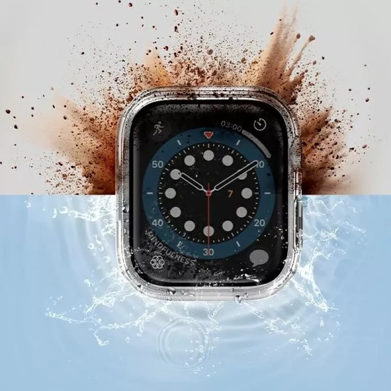 UNIQ Nautic Custodia protettiva per Apple Watch Series 7/8/9 45mm, trasparente