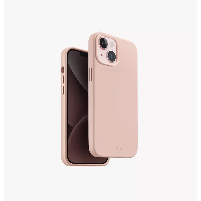 UNIQ Lino Hue Custodia con ricarica Magclick per iPhone 15/14/13 6,1 inch - Kreidegrau
