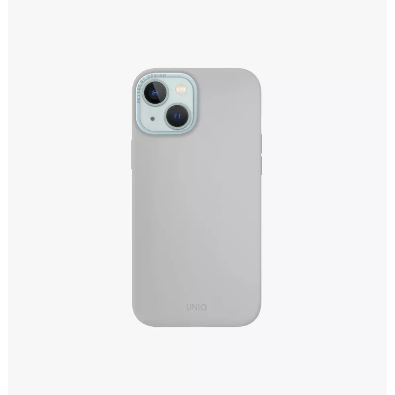 UNIQ Lino Hue Custodia con ricarica Magclick per iPhone 15/14/13 6,1 inch - Kreidegrau