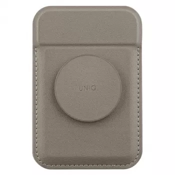 UNIQ Flixa Portafoglio magnetico per carte con supporto Flint Grey MagSafe
