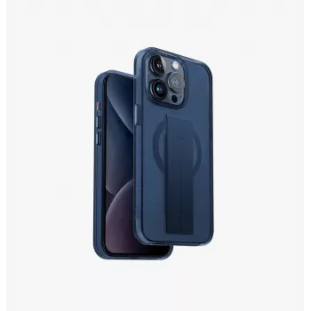 UNIQ Heldro Mag Cover per iPhone 15 Pro Max 6,7 inch ricarica MagClick blu oltremare intenso