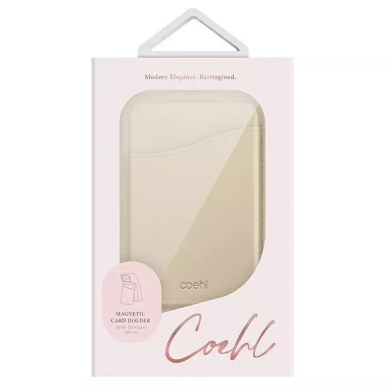 UNIQ Coehl Esme Portafoglio magnetico con specchio e supporto Cream