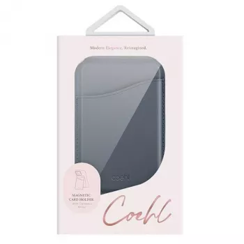 UNIQ Coehl Esme Magnetic Wallet with Mirror and Kickstand per Apple iPhone 15 Pro Max, Sapphire Blue