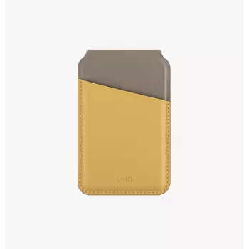UNIQ Lyden DS Portafoglio magnetico con RFID e supporto per smartphone Canary Yellow / Flint Grey