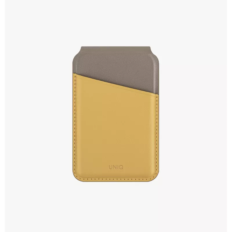 UNIQ Lyden DS Portafoglio magnetico con supporto e protezione RFID per MagSafe, antracite-nero