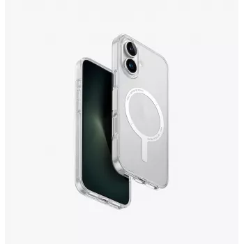 UNIQ Clario Case per Apple iPhone 16 6,1 pollici MagClick Charging Lucent Clear